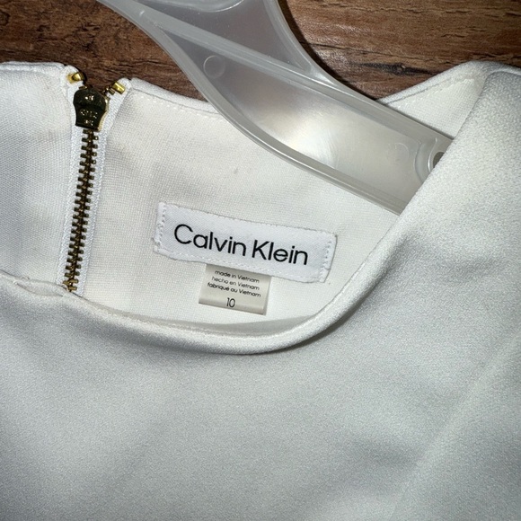 Calvin Klein Tulip Sleeve Jumpsuit with Gold Zipper - Picture 3 of 10